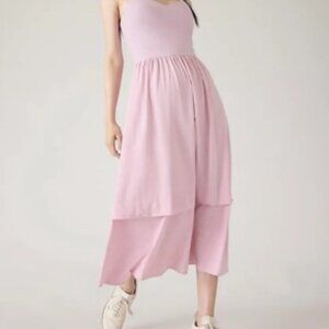 Pink Athleta Elation V Neck Midi Dress Size M/P